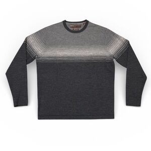 Men's Perry Ellis Lightweight Merino Wool Sweater Stripes Size Medium